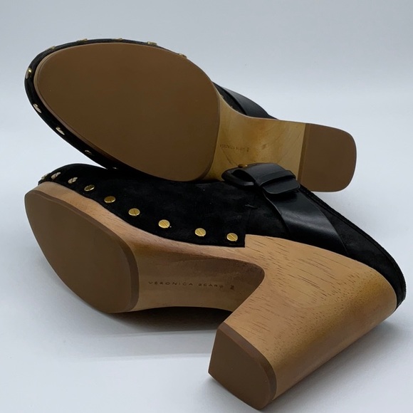 Veronica Beard Dacey Clog Black Suede - Picture 7 of 9